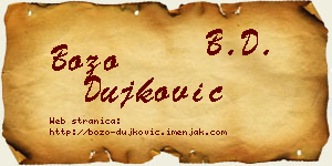 Božo Dujković vizit kartica